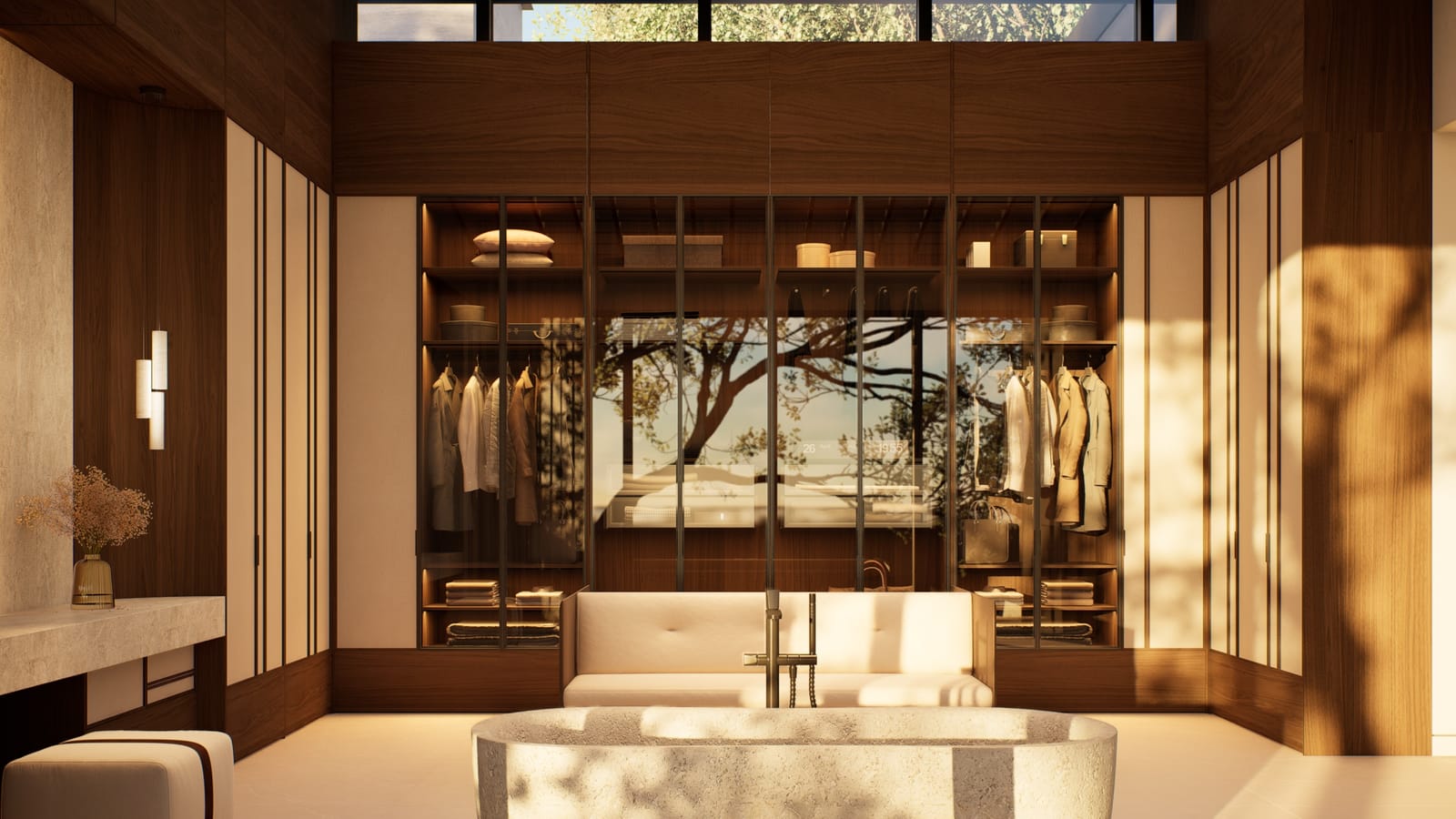 Primary dressing room with glazed joinery